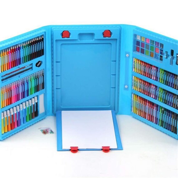 208 Pcs Art Set Kids Childrens Colouring Drawing Painting Arts & Crafts Case  UK