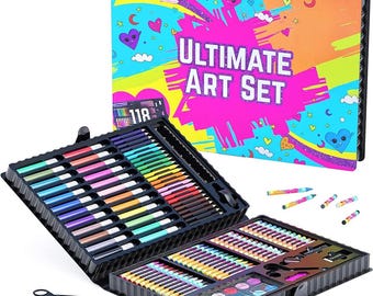 118-Piece Deluxe Art Set: Painting, Drawing & Coloring Supplies