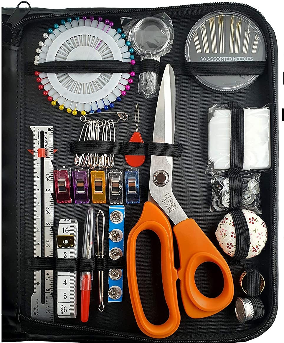  Anyone Can Sew Professional Sewing Kit for Beginners with  Travel Mending Kit and Full Sized Shears for Sewing Machines