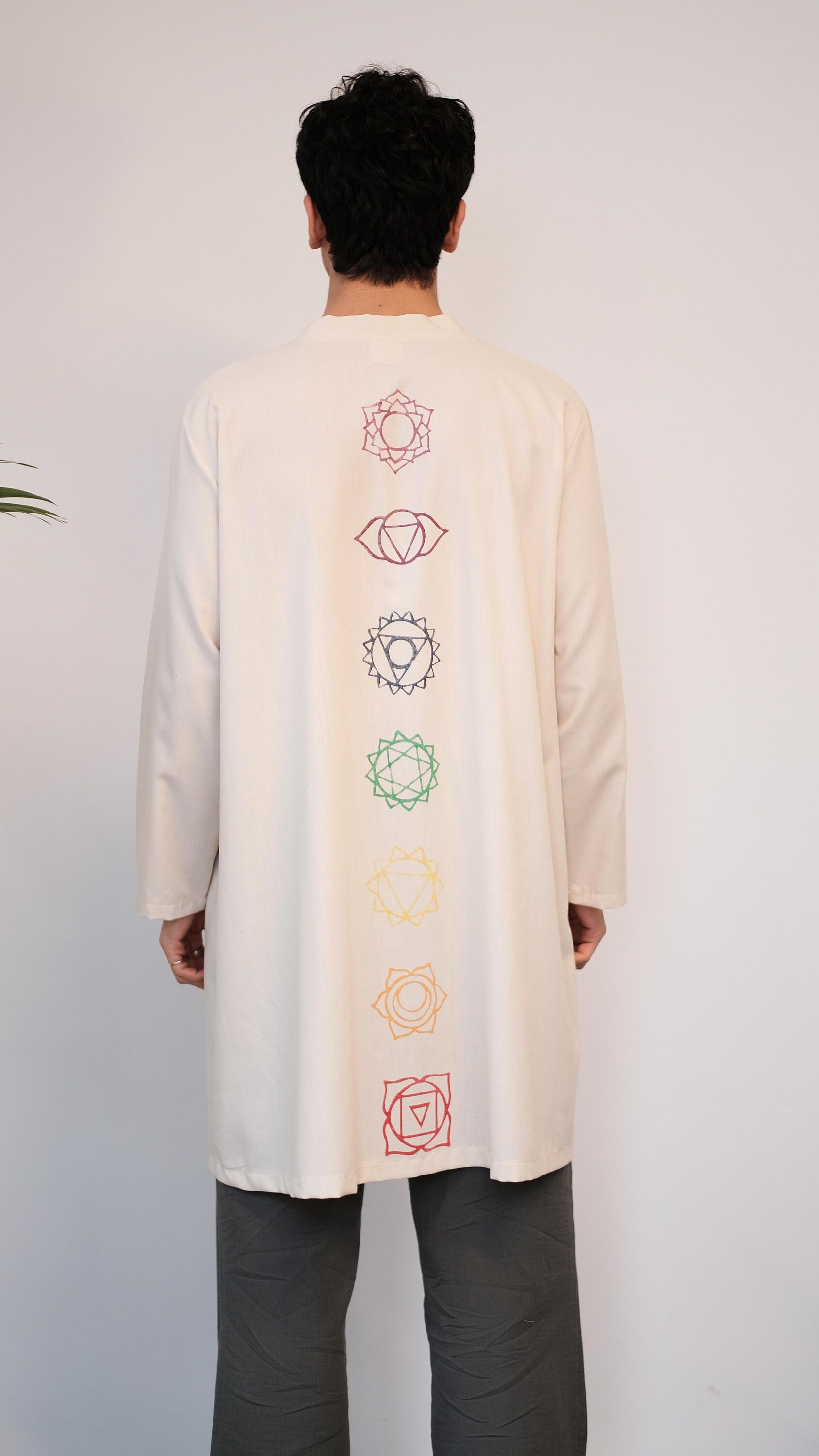 Long Linen Robe, Linen Kimono, Unisex Yukata, Chakra Yoga Robe, Oversize Beach Coverup