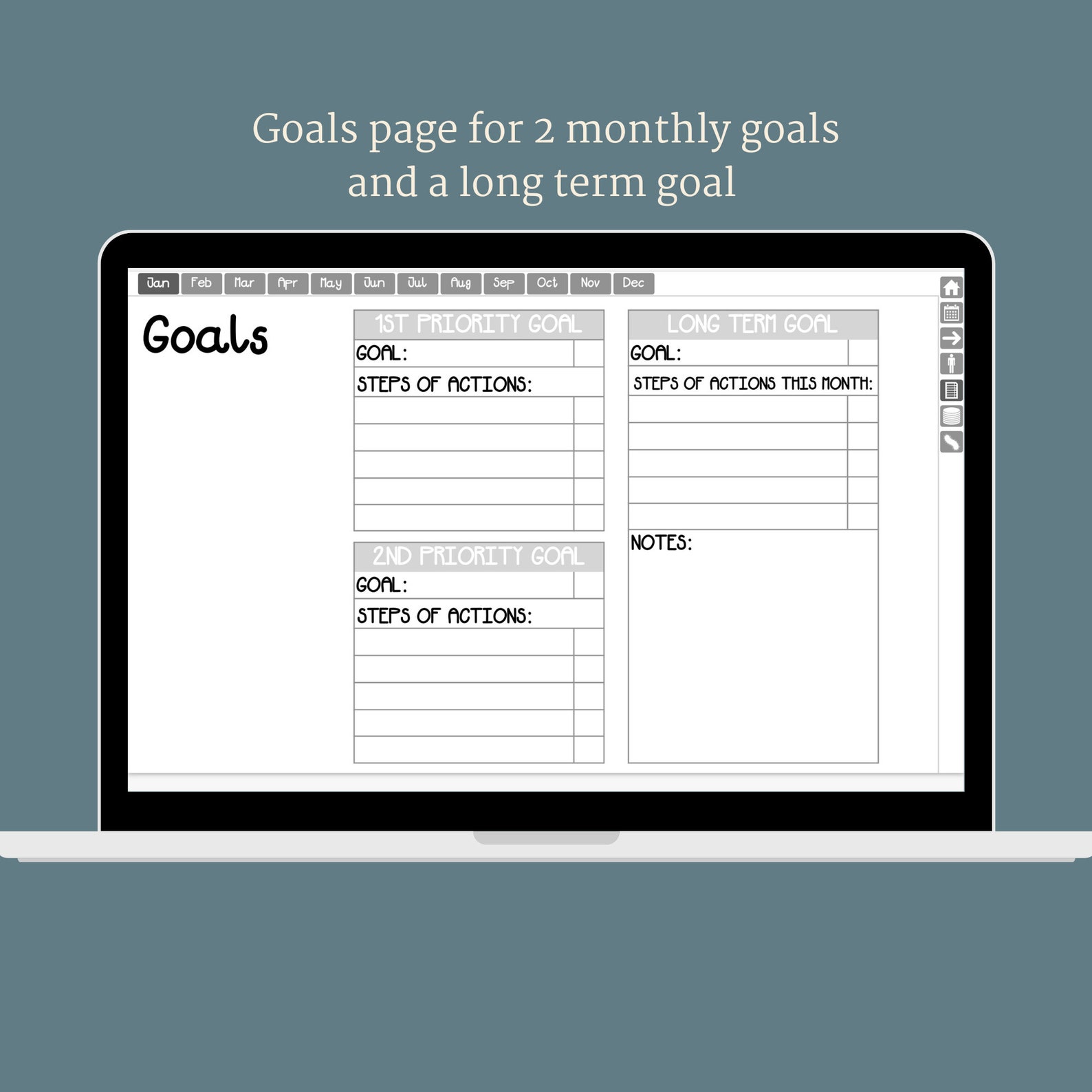 2023 Planner Minimalistic Design Easy to Use Fully Etsy