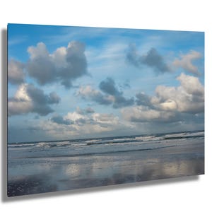 Riflessi mattutini in mare. Stampa fotografica della bellezza della natura, stampa artistica sulla spiaggia, arte murale costiera, paesaggio marino, pronta da appendere