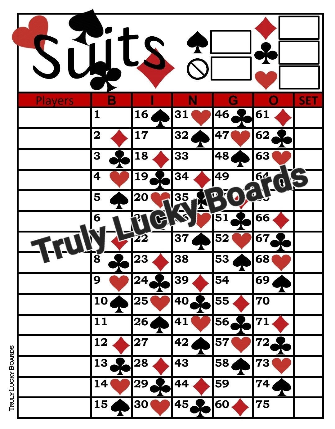Suits 75, Grid, and Double Board - Etsy