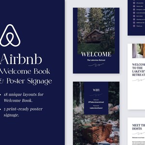 The Ultimate Airbnb Host Bundle Template in Canva, Airbnb Welcome book & Posters, Printable Airbnb Welcome Guide Signs, Airbnb House manual