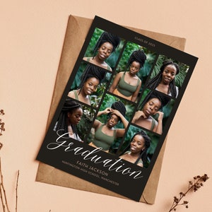 Graduation Invitation Template, Editable Graduation Card, Senior Graduation Template, Senior Graduation Announcement Template in CANVA