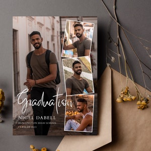 Graduation Invitation Template, Editable Graduation Card, Senior Graduation Template, Senior Graduation Announcement Card Template in CANVA