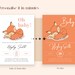 Fox Baby Shower Invitation Pack, Baby Fox Boy Girl, Printable, Editable ...