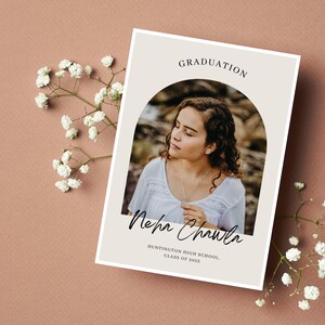 Graduation Invitation Template, Editable Graduation Card, Senior Graduation Template, Senior Graduation Announcement Template in CANVA