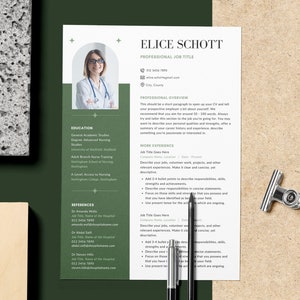 Nursing Nurse Resume, Nurse Resume, Student Nurse, Medical Resume, Physician Assistant CV Template, Medical Student, Canva Template