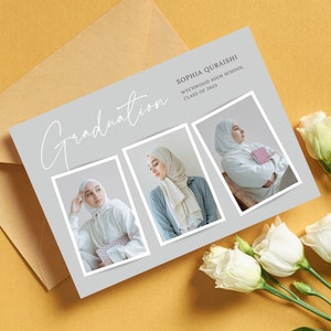 Graduation Invitation Template, Editable Graduation Card, Senior Graduation Template, Senior Graduation Announcement Template in CANVA