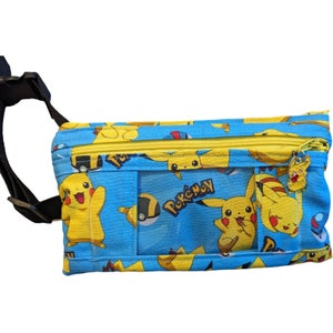 Insulin pump and cell phone double pouch Pikachu