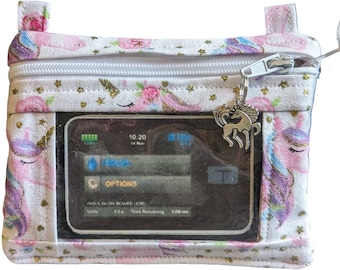 Insulin pump pouch(unicorns,rainbows,and hearts )