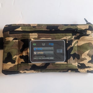 Insulin pump and cell phone double pouch Camo