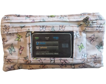 Insulin pump and cell phone double pouch