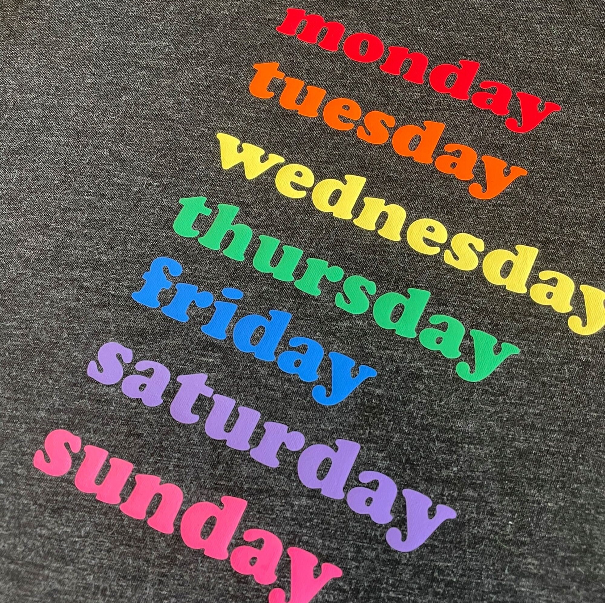 TODDLER/KIDS "days of the Week" T-shirt / Montessori Learning T-shirt ...