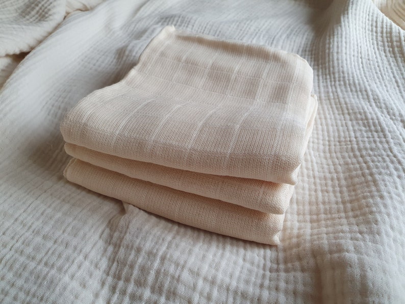 LAATSTE ITEMS! Katoenen mousseline luiers: drie maten voor elke fase. Milieuvriendelijke duurzame wasbare herbruikbare wasbare luier. Huidvriendelijk afbeelding 3
