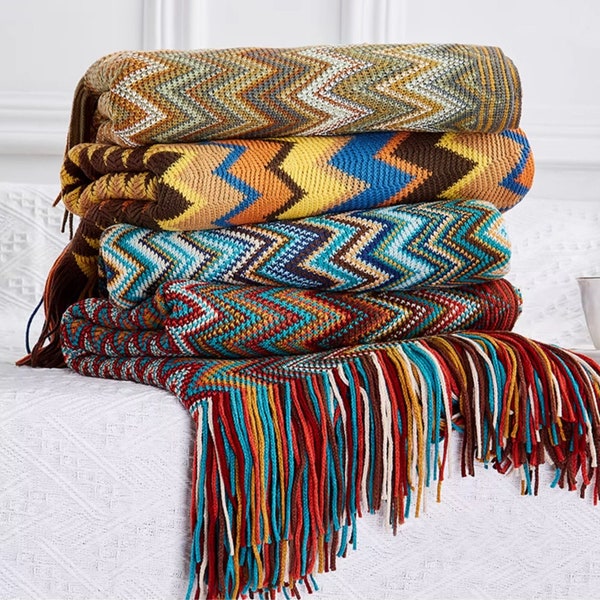 Boho Throw Blanket - Etsy