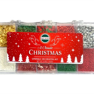 Ein klassisches Weihnachtsstreu-Dekorations-Kit 200 ml.