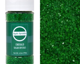 Mystic Sprinkles Emerald - Green Sugar Crystals 4.2 oz