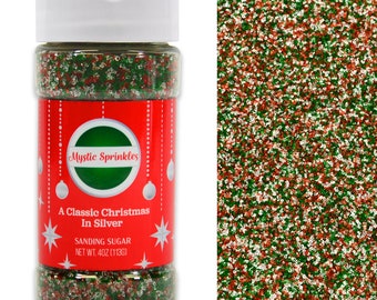 Mystic Sprinkles A Classic Christmas in Silver Sanding Sugar 4 oz.