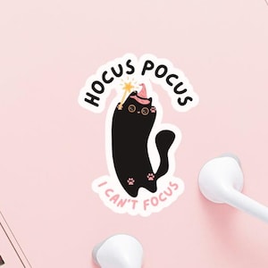 Funny Cut Humorous Black Cat Stickers, Cat Lover Gift, Cat Mom, Cat Dad, Animal Sticker, Laptop Decal