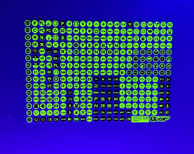 Liongp Sim Racing Stickers, Button Stickers for Sim Racing Wheels and