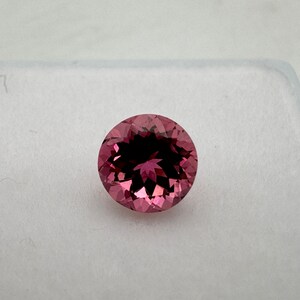 Natural Genuine Pink Tourmaline Round Faceted Loose Gemstones Ideal for Jewelry Making and Settings,October Birthstone, Semi-Precious Stones
