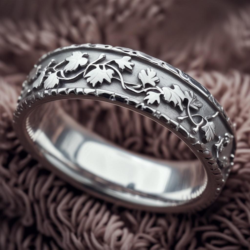 Anillo de rama de cedro de tungsteno: alianza rústica natural para hombre y mujer. Joyería inspirada en el bosque. Regalo único para amantes de la naturaleza.