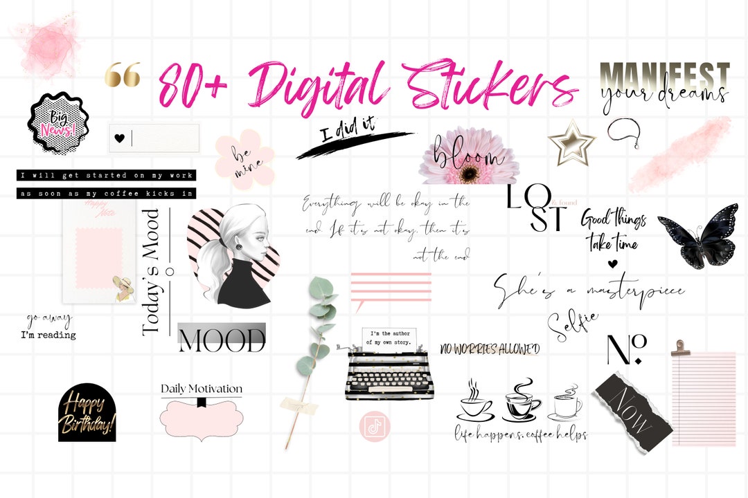 Goodnotes Stickers, Digital Planner Stickers, Aesthetic Stickers ...