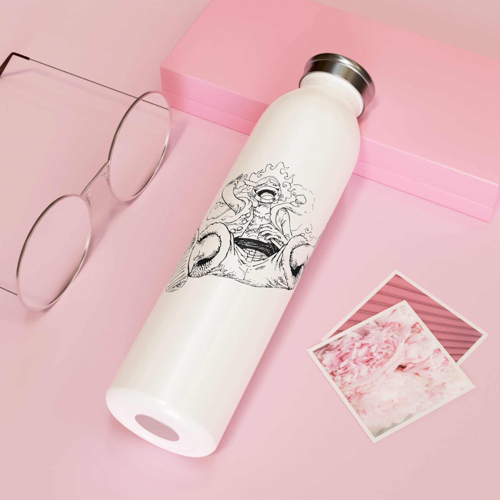 One Piece Water Bottle Luffy Gear 5 White 600ml 20oz 