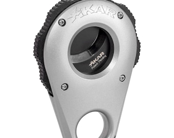 Xikar Revolution Rotary Action Cigar Cutter Power Assisted Cutting accessory cigars tool straight cut (Silver)