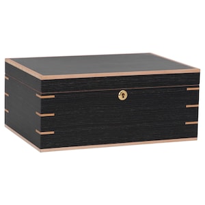 Messenia Cigar Humidor Grey Oak Veneer with Maple Inlay 80 Cigars , SureSeal