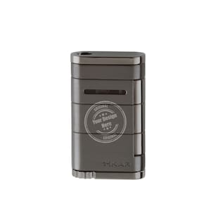 Cigar Allume Single Flame Cigar Feuerzeug, Gunmetal Farbe, tolles Geschenk für den Vatertag