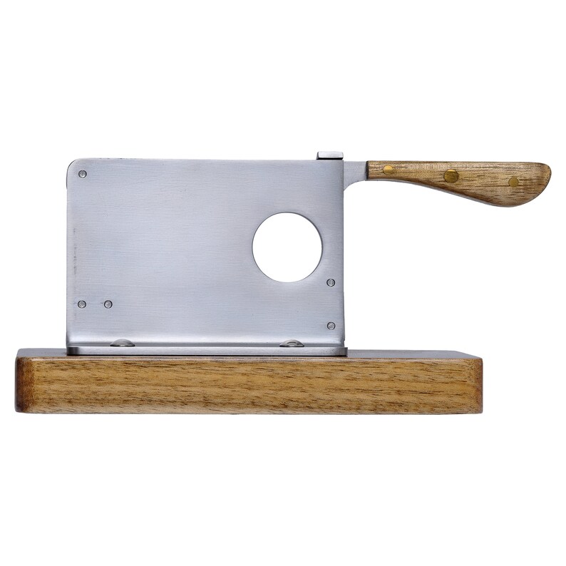 Large Table Top Cigar Cutter, Butcher Guillotine, Walnut Etsy