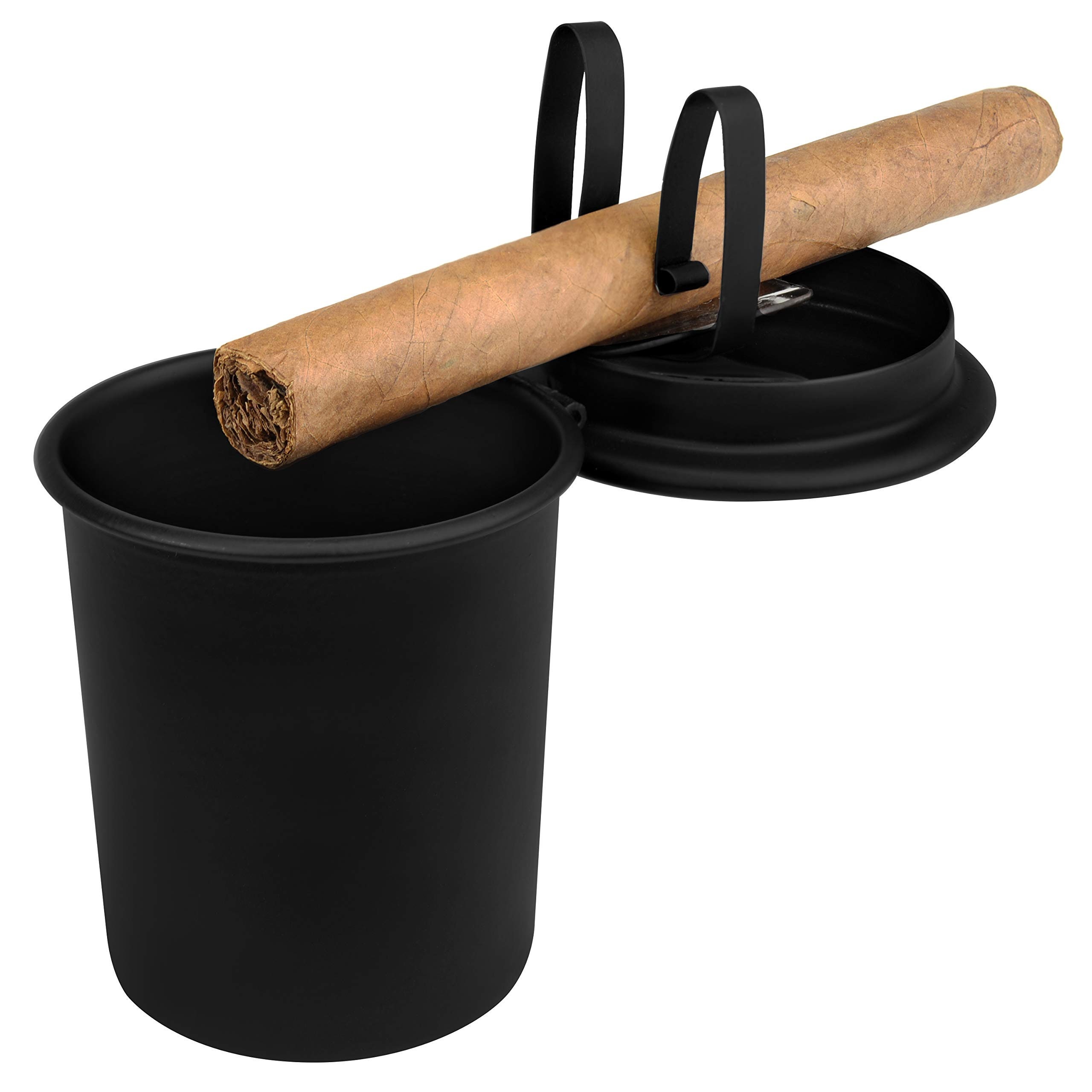 Cendrier de voiture 1 cigare en métal en acier inoxydable poli Stinky Cigar