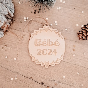 Boule de noël personnalisé - décoration - ornement - idée cadeau noël - annonce grossesse - bébé 2024