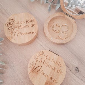 Boîte à bijoux personnalisé - cadeau pour maman, mamie, marraine - cadeau de noël, fin d'année scolaire, maîtresse, atsem, nounou