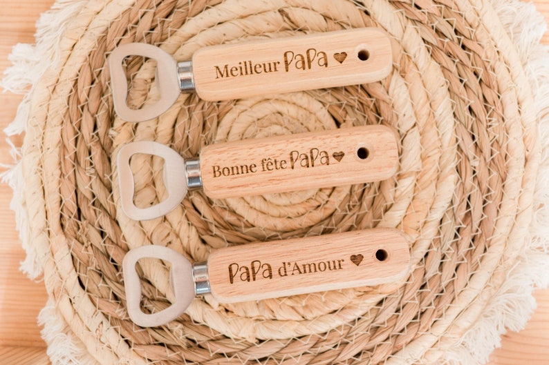 Décapsuleur / ouvre bouteille fête des pères - Créatrice ETSY : Souvenirdinstant