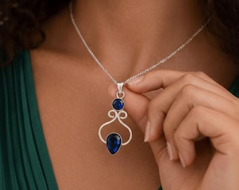 Collana Con Ciondolo Cuore E Ali D'Angelo In Argento 925 E Zirconia Cubica – Pietra Portafortuna Dicembre Tanzanite – Regalo Donna