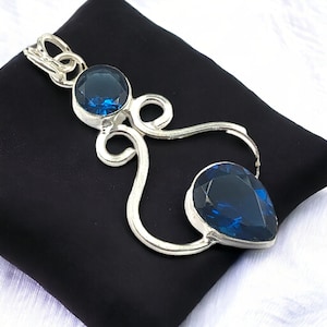 Remarkable London Blue Topaz Pendant, Gemstone Pendant, Blue Pendant, 925 Sterling Silver Jewelry, Birthday Gift, Pendant For Mother
