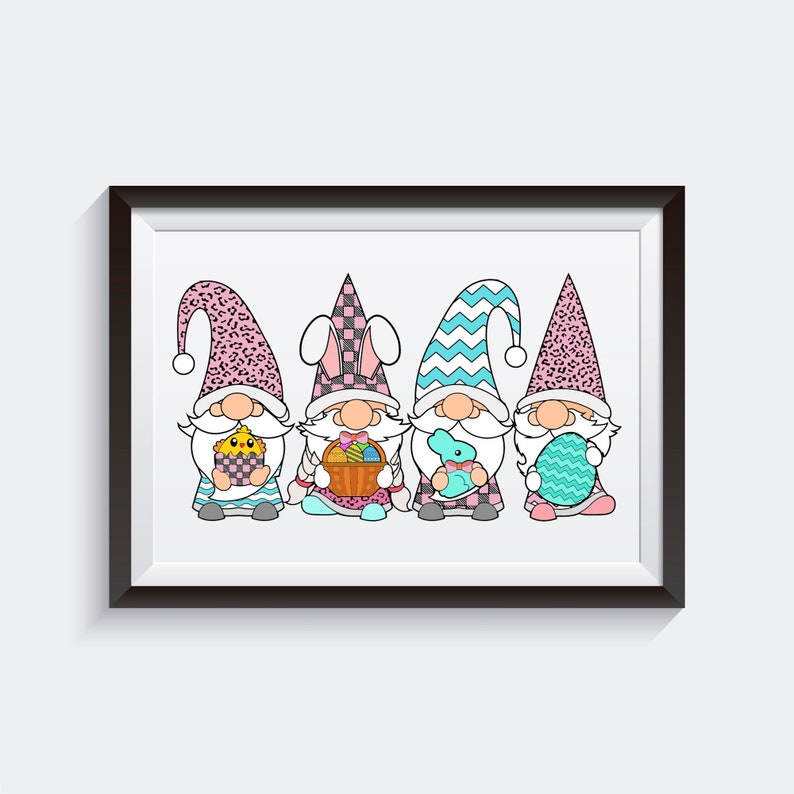Easter Coloring Pages Printable / Easter Gnomes / Digital Download ...