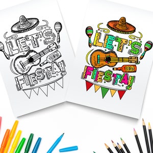 Cinco De Mayo Imprimible / Actividad Cinco De Mayo / Página para colorear Cinco De Mayo / Fiesta Cinco De Mayo / Página para colorear Fiesta imprimible