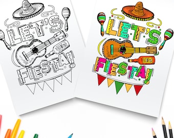 Cinco De Mayo Printable / Cinco De Mayo Activity / Cinco De Mayo Coloring Page / Cinco De Mayo Fiesta / Printable Fiesta Coloring Page