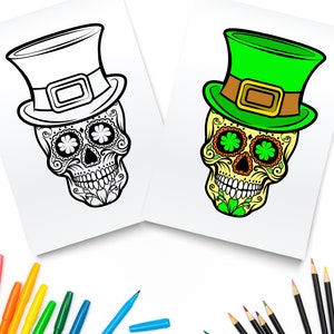 Printable Candy Skull / Day Of The Dead / Dia De Los Muertos / Digital Download / Sugar Skull Coloring Page