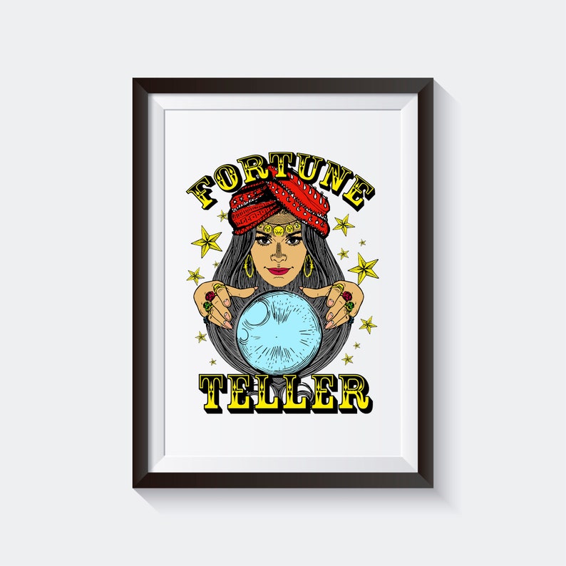 Fortune Teller Printable / Digital Download / Halloween Magic Adult ...