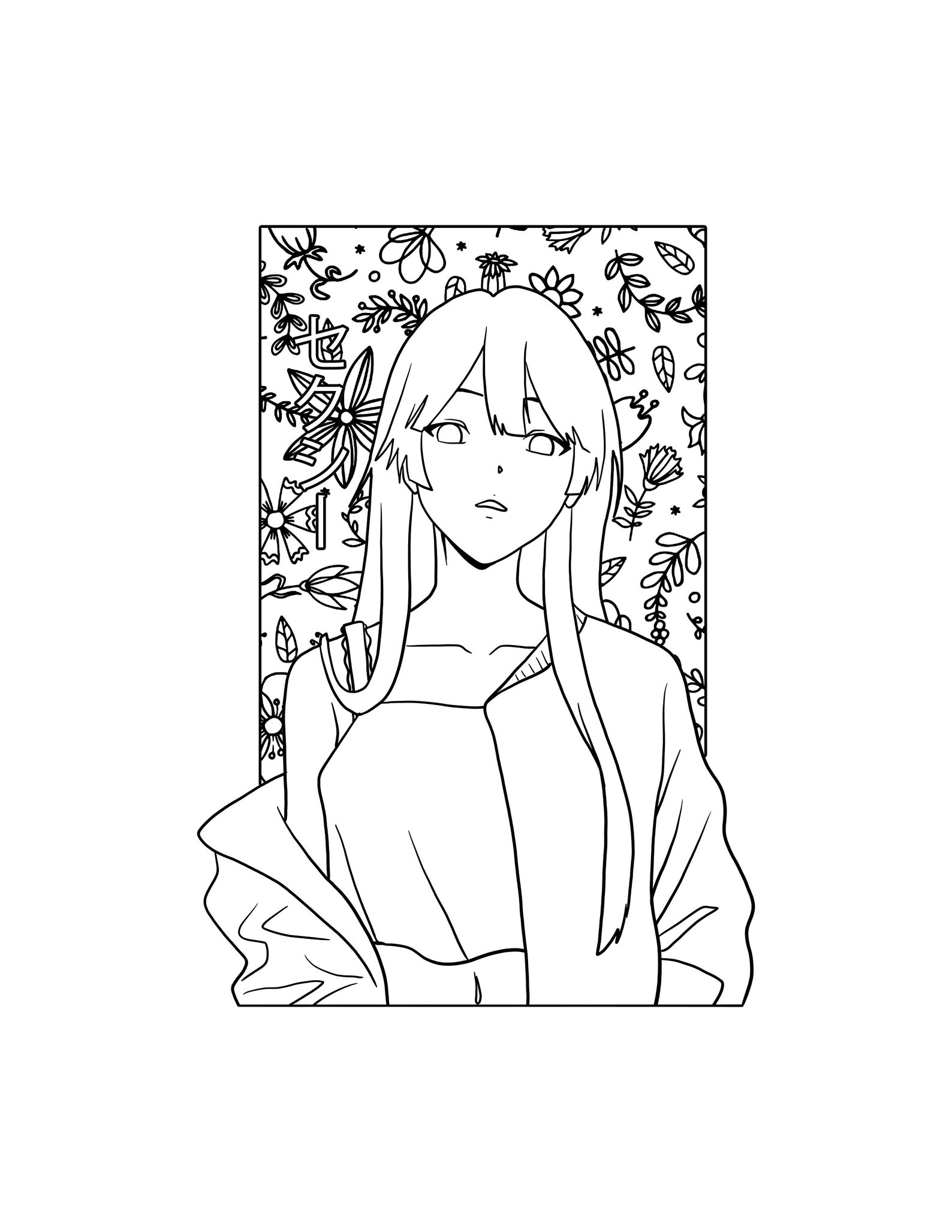 Sexy Anime Coloring Page / Digital Download / Manga Girl / Anime ...
