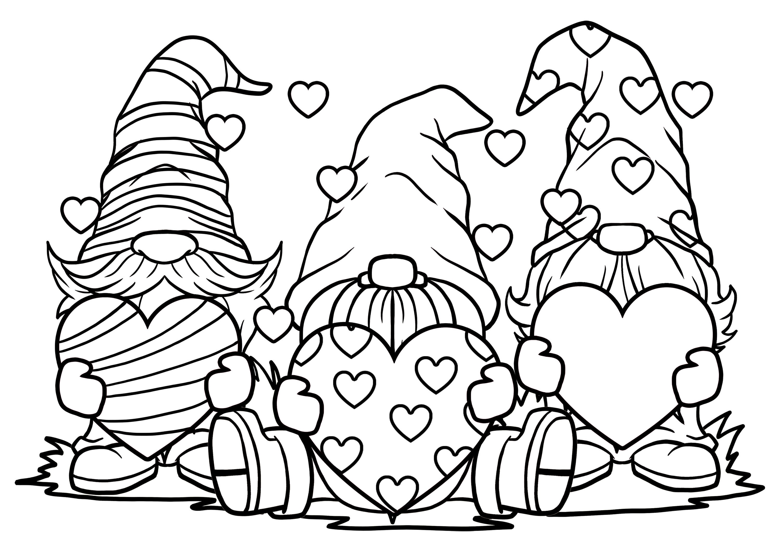 Free Valentine Gnome Coloring Pages Coloring Pages free-valentine-gnome-coloring-pages-coloring-pages