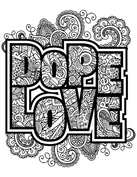 Dope Coloring Book Pages
