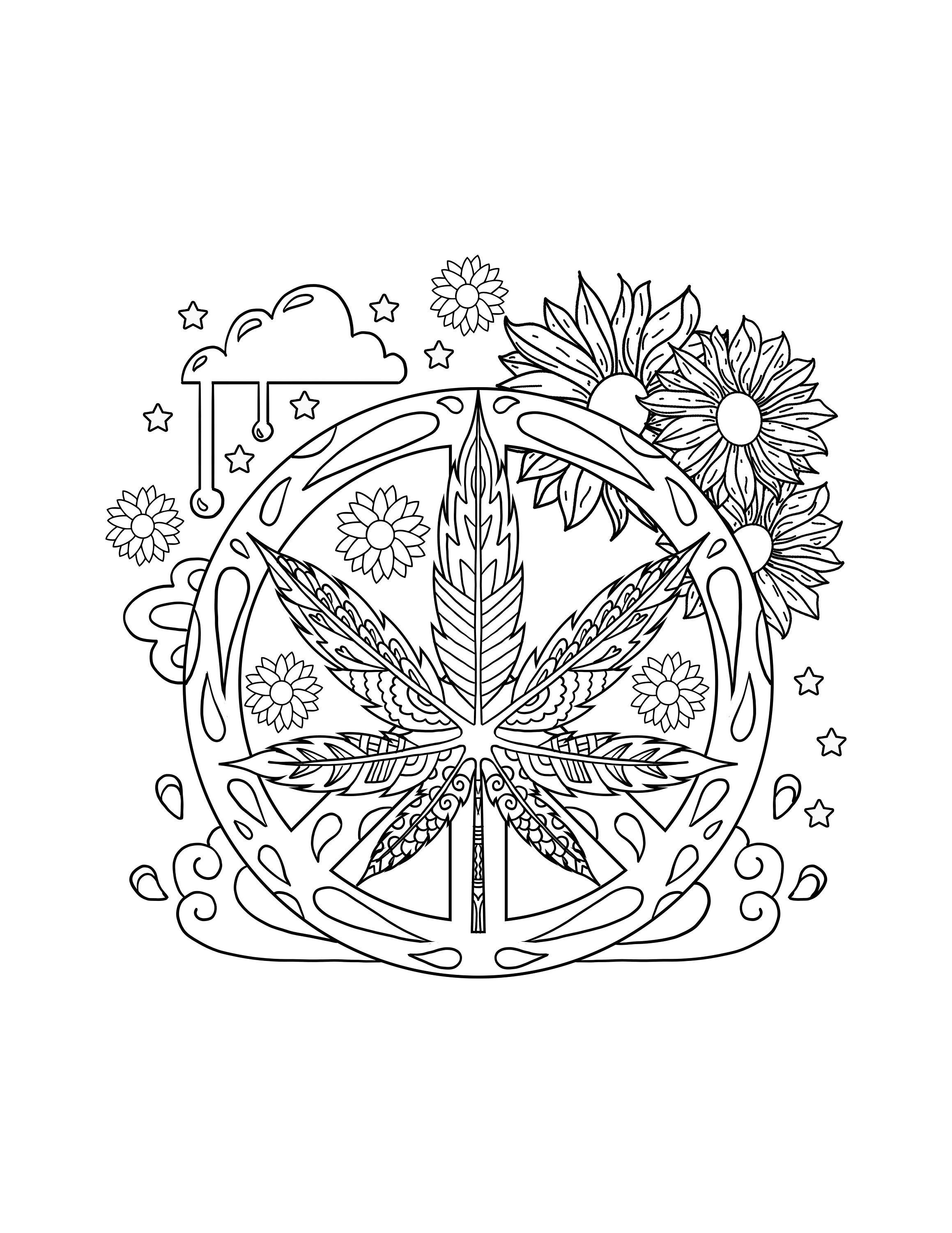 Unleash Your Inner Artist: Weed Adult Coloring Pages for a Relaxing Time