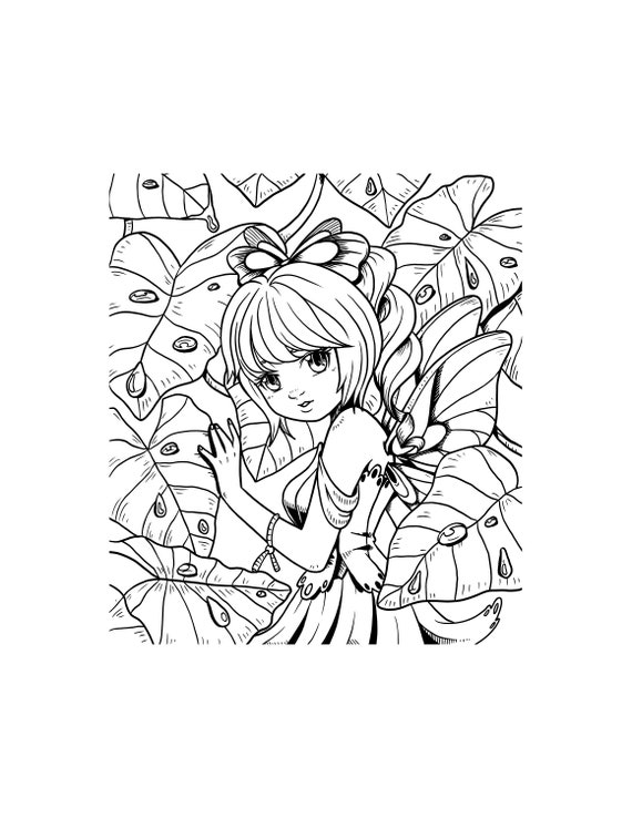 Anime Coloring Pages Gift For Anime Lover Coloring Pages For Kids Girl –  Mode Art Design